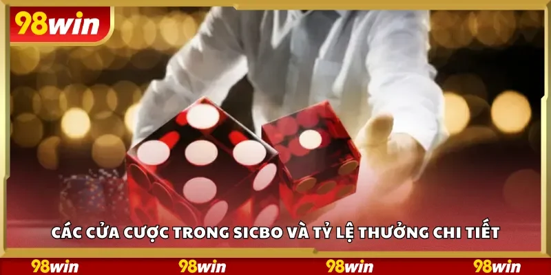 Các cửa cược trong Sicbo và tỷ lệ thưởng chi tiết